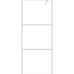 vidaXL Inloopdouchewand 80x195 cm transparant ESG-glas zilverkleurig