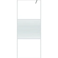 vidaXL Inloopdouchewand 80x195 cm transparant ESG-glas wit