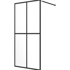vidaXL Inloopdouchewand 80x195 cm transparant gehard glas