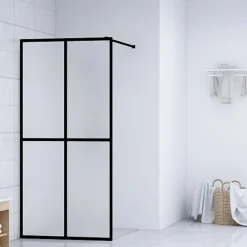 vidaXL Inloopdouchewand 80x195 cm mat gehard glas