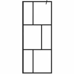 vidaXL Inloopdouchewand 80x195 cm gehard glas zwart