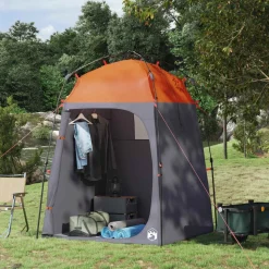vidaXL Instant Tent 2-Person Quick-Release met dak Grijs en Oranje