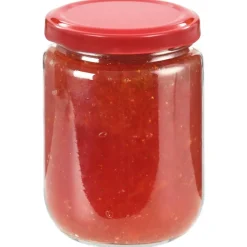 vidaXL Jampotten met rode deksels 48 st 230 ml glas