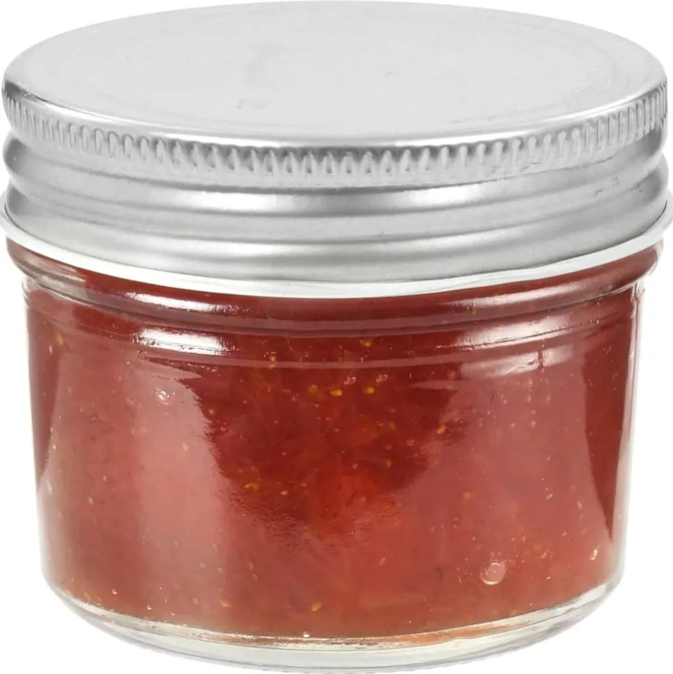 vidaXL Jampotten met zilverkleurige deksels 24 st 110 ml glas