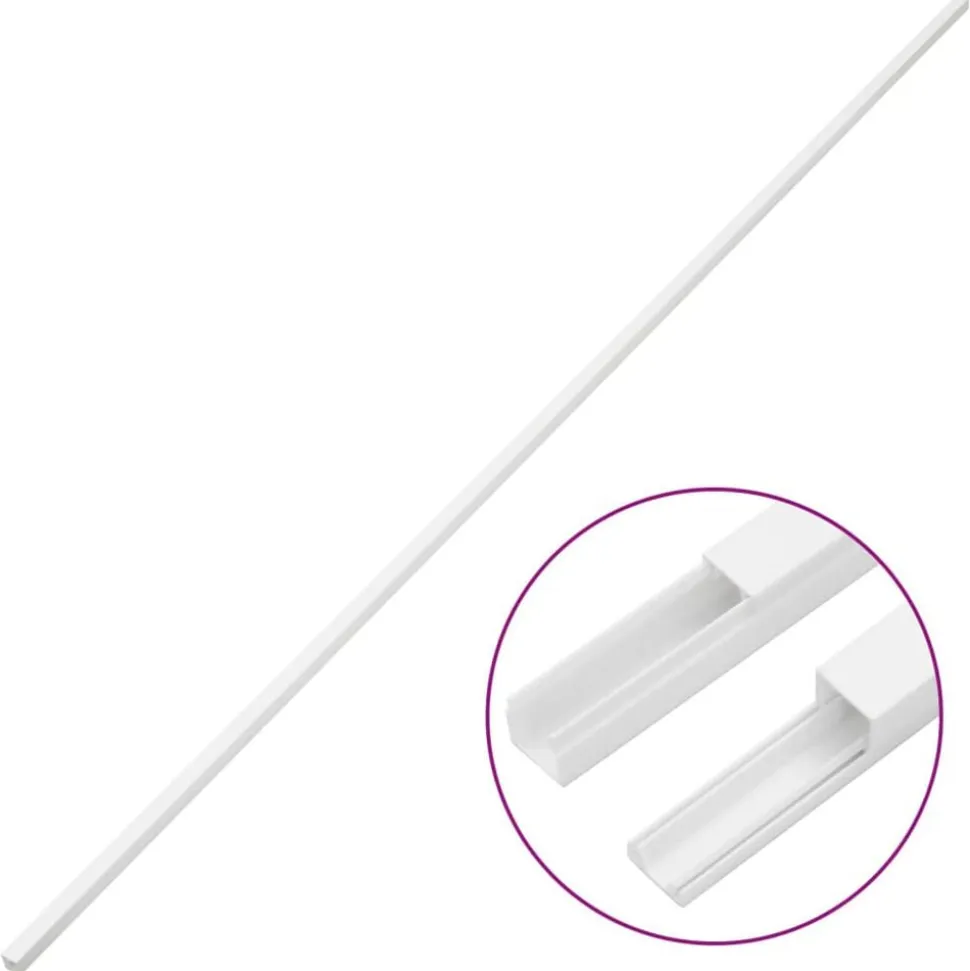 vidaXL Kabelgoot 10x10 mm 10 m PVC