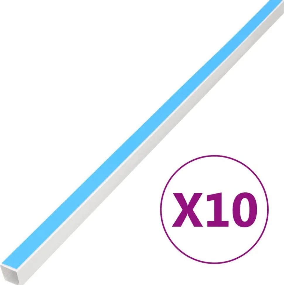 vidaXL Kabelgoot zelfklevend 10x10 mm 10 m PVC