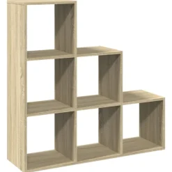 vidaXL Kamerscherm / boekenkast 3-laags 99x29x99 cm hout sonoma eiken
