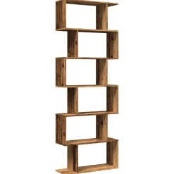 vidaXL Kamerscherm / boekenkast 6-laags 70x24x193 cm hout oud hout