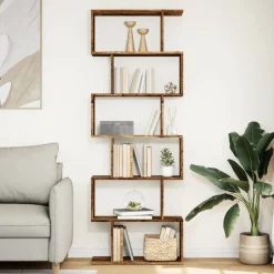 vidaXL Kamerscherm / boekenkast 6-laags 70x24x193 cm hout oud hout