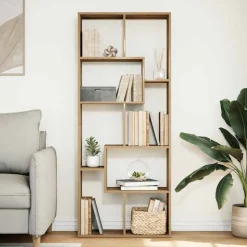 vidaXL Kamerscherm / boekenkast 67x25x161,5 cm hout artisanaal eiken