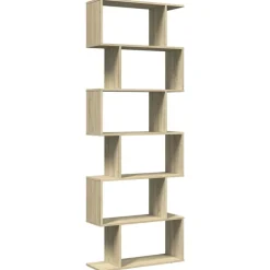 vidaXL Kamerscherm / boekenkast 6-laags 70x24x193 cm hout sonoma eiken