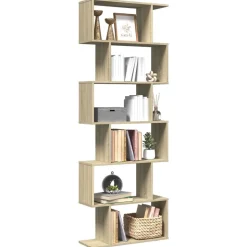 vidaXL Kamerscherm / boekenkast 6-laags 70x24x193 cm hout sonoma eiken