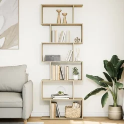 vidaXL Kamerscherm / boekenkast 6-laags 70x24x193 cm hout sonoma eiken