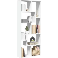 vidaXL Kamerscherm / boekenkast 67x25x161,5 cm bewerkt hout wit