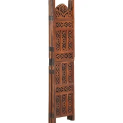 vidaXL Kamerscherm 4 panelen handgesneden 160x165 cm mangohout bruin