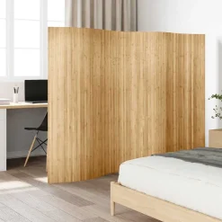vidaXL Kamerscherm breedte 250 cm hoogte 165 cm bamboe natuurlijk
