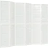 vidaXL Kamerscherm inklapbaar 6 panelen Japanse stijl 240x170 cm wit