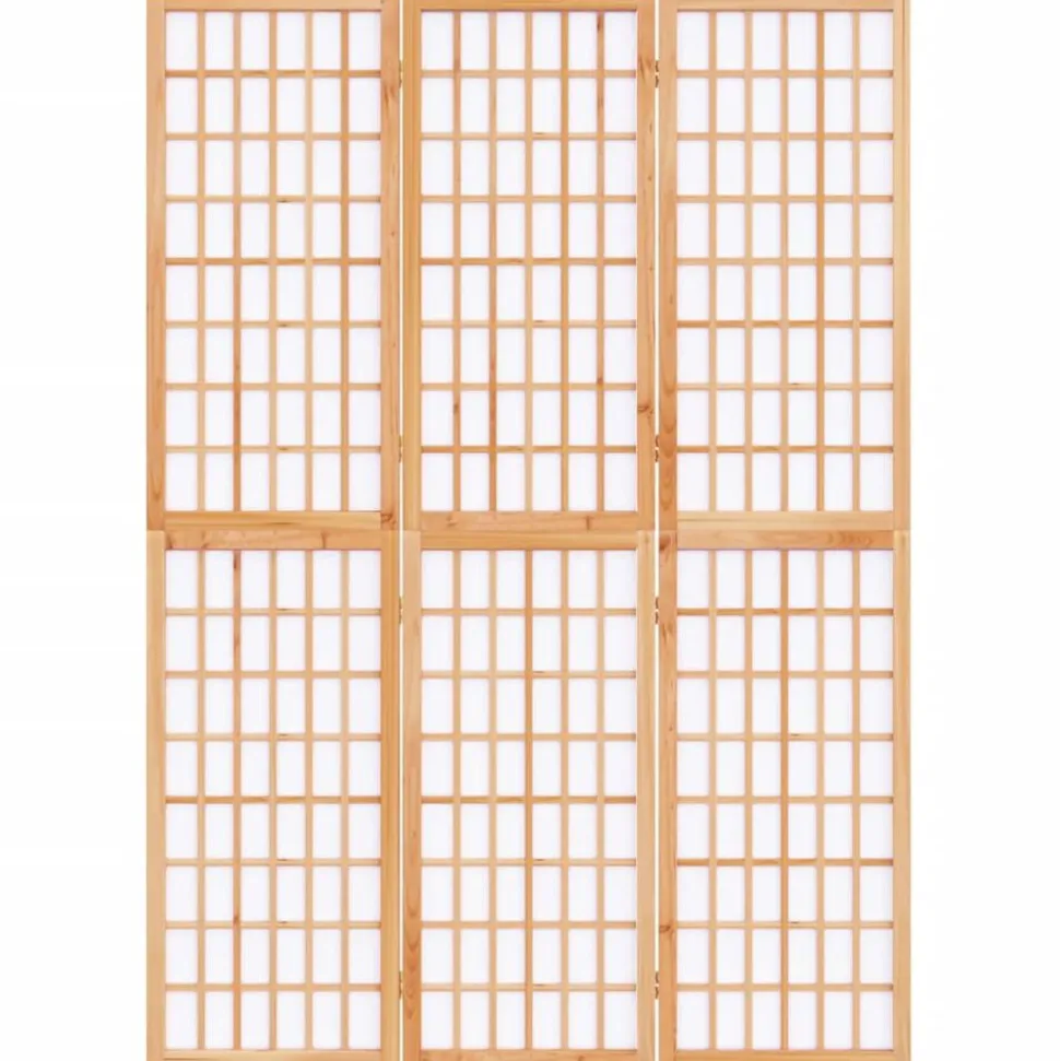 vidaXL Kamerscherm inklapbaar 3 panelen Japanse stijl 120x170 cm