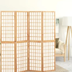 vidaXL Kamerscherm inklapbaar 4 panelen Japanse stijl 160x170 cm