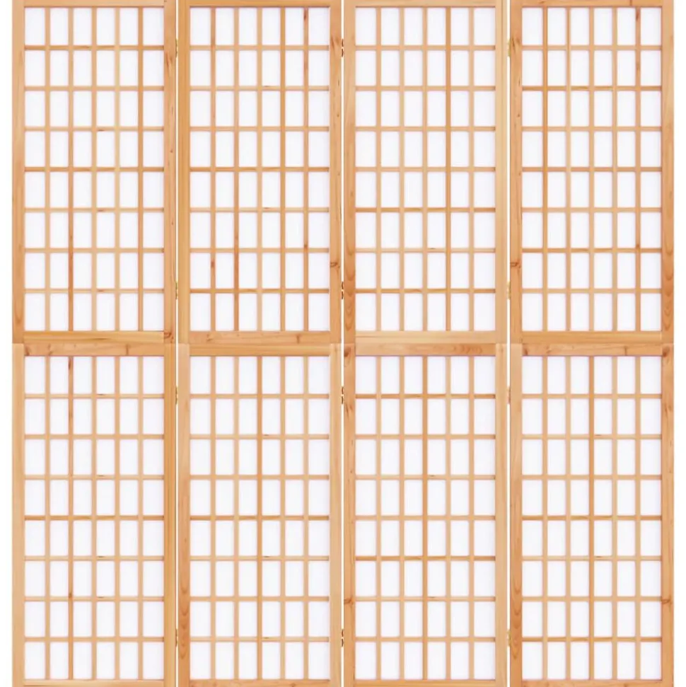 vidaXL Kamerscherm inklapbaar 4 panelen Japanse stijl 160x170 cm