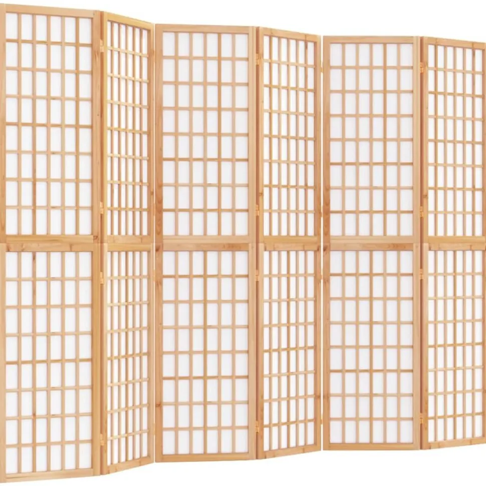 vidaXL Kamerscherm inklapbaar 6 panelen Japanse stijl 240x170 cm