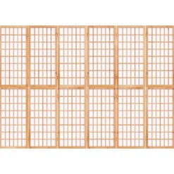 vidaXL Kamerscherm inklapbaar 6 panelen Japanse stijl 240x170 cm