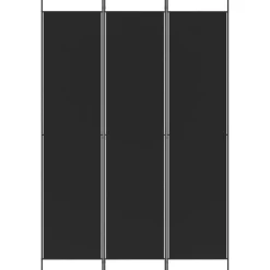 vidaXL Kamerscherm met 3 panelen 150x220 cm stof zwart