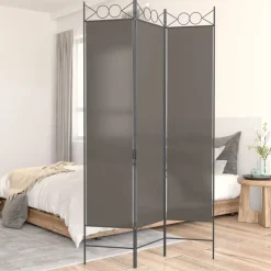 vidaXL Kamerscherm met 3 panelen 120x200 cm stof antracietkleurig