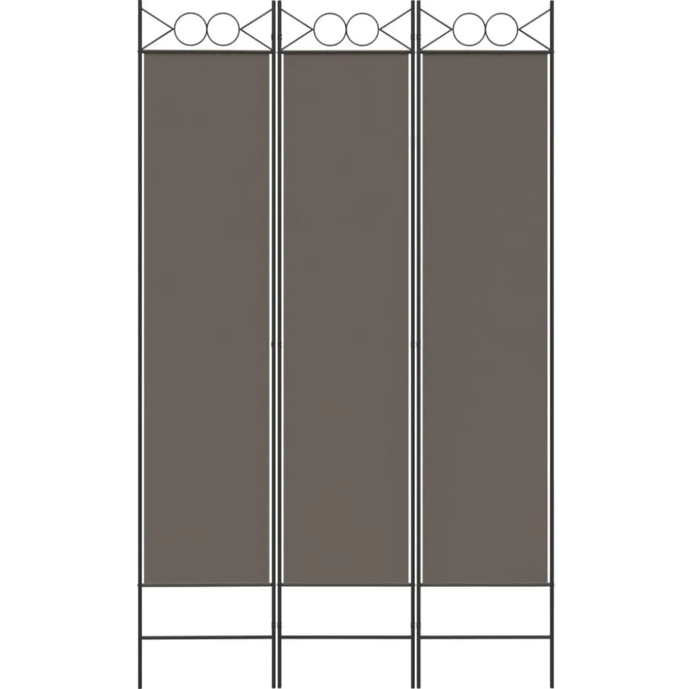 vidaXL Kamerscherm met 3 panelen 120x200 cm stof antracietkleurig