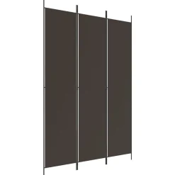 vidaXL Kamerscherm met 3 panelen 150x220 cm stof bruin