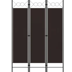 vidaXL Kamerscherm met 3 panelen 120x180 cm bruin