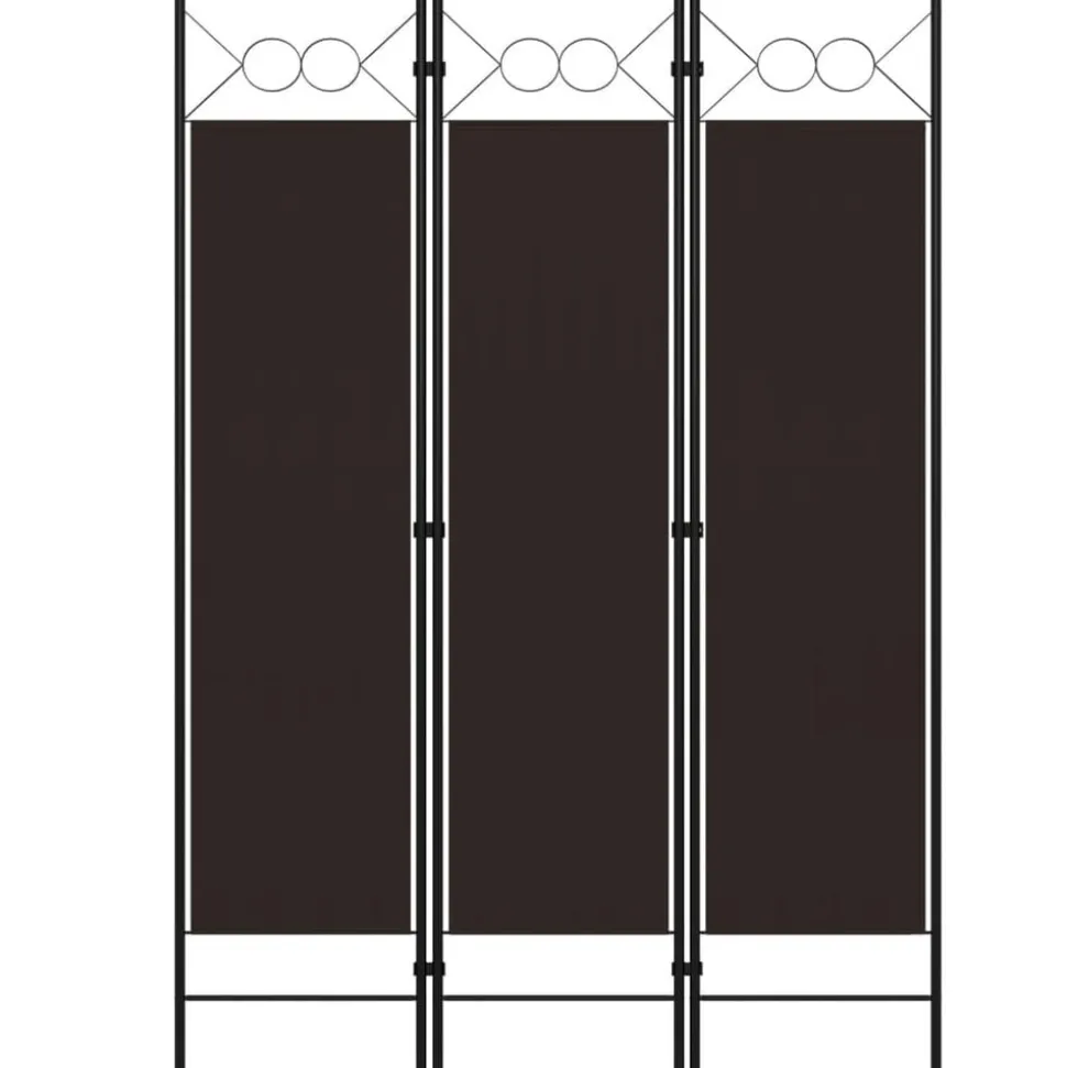 vidaXL Kamerscherm met 3 panelen 120x180 cm bruin