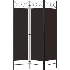 vidaXL Kamerscherm met 3 panelen 120x180 cm bruin