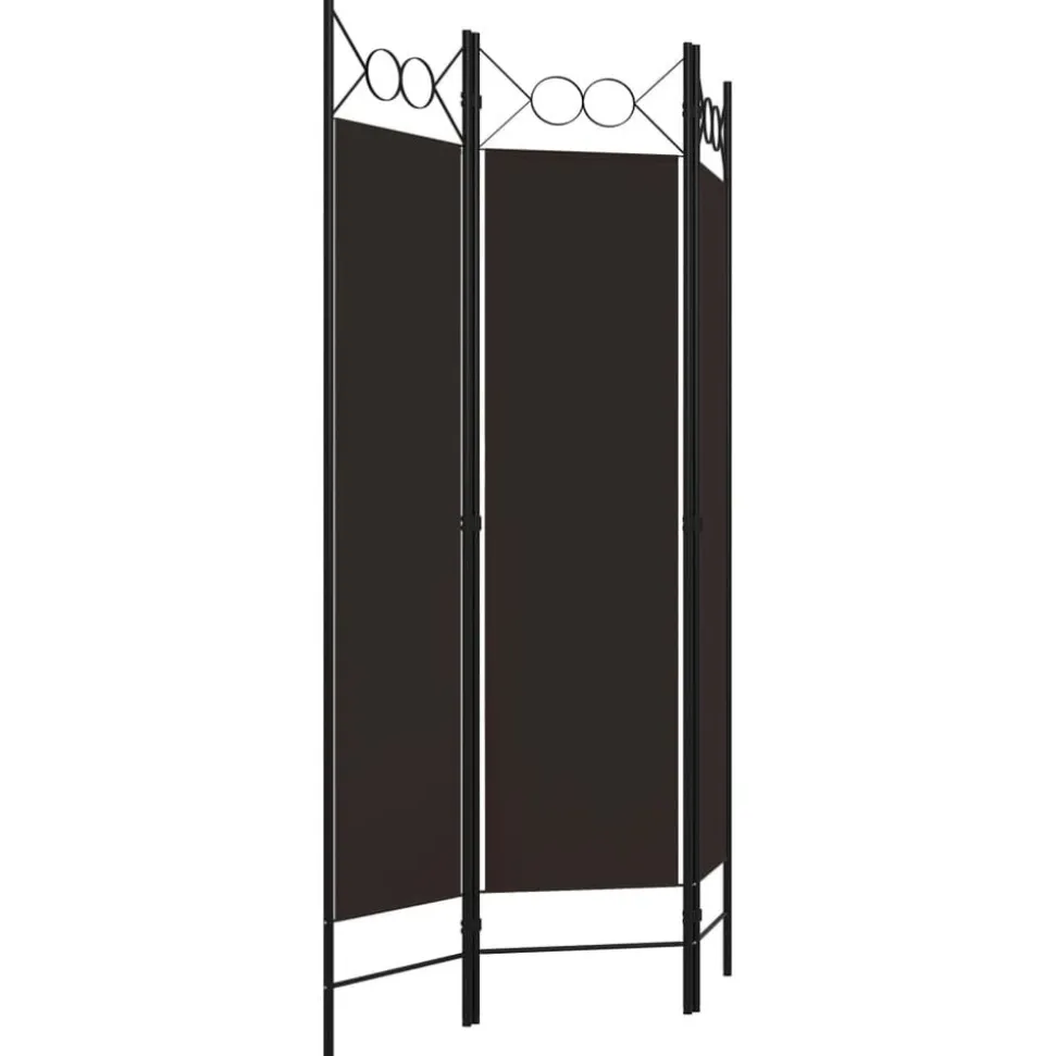 vidaXL Kamerscherm met 3 panelen 120x180 cm bruin