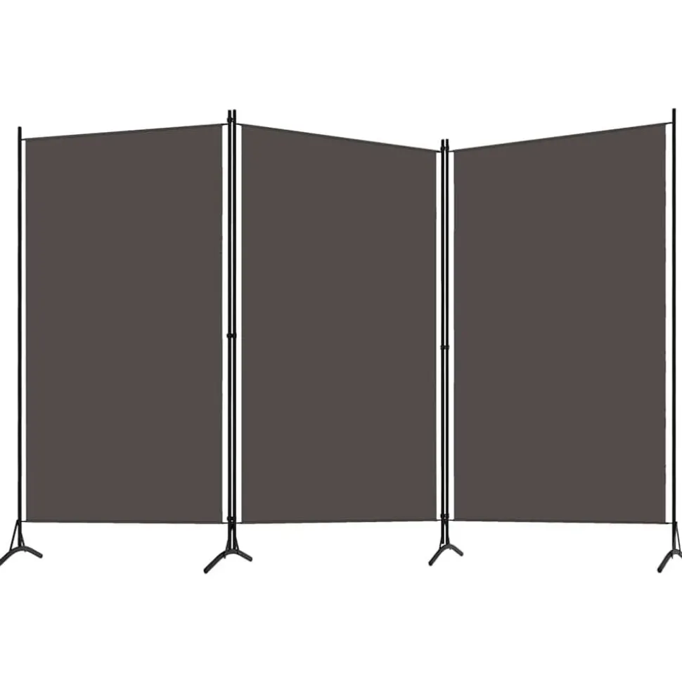 vidaXL Kamerscherm met 3 panelen 260x180 cm antraciet