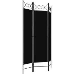 vidaXL Kamerscherm met 3 panelen 120x180 cm zwart