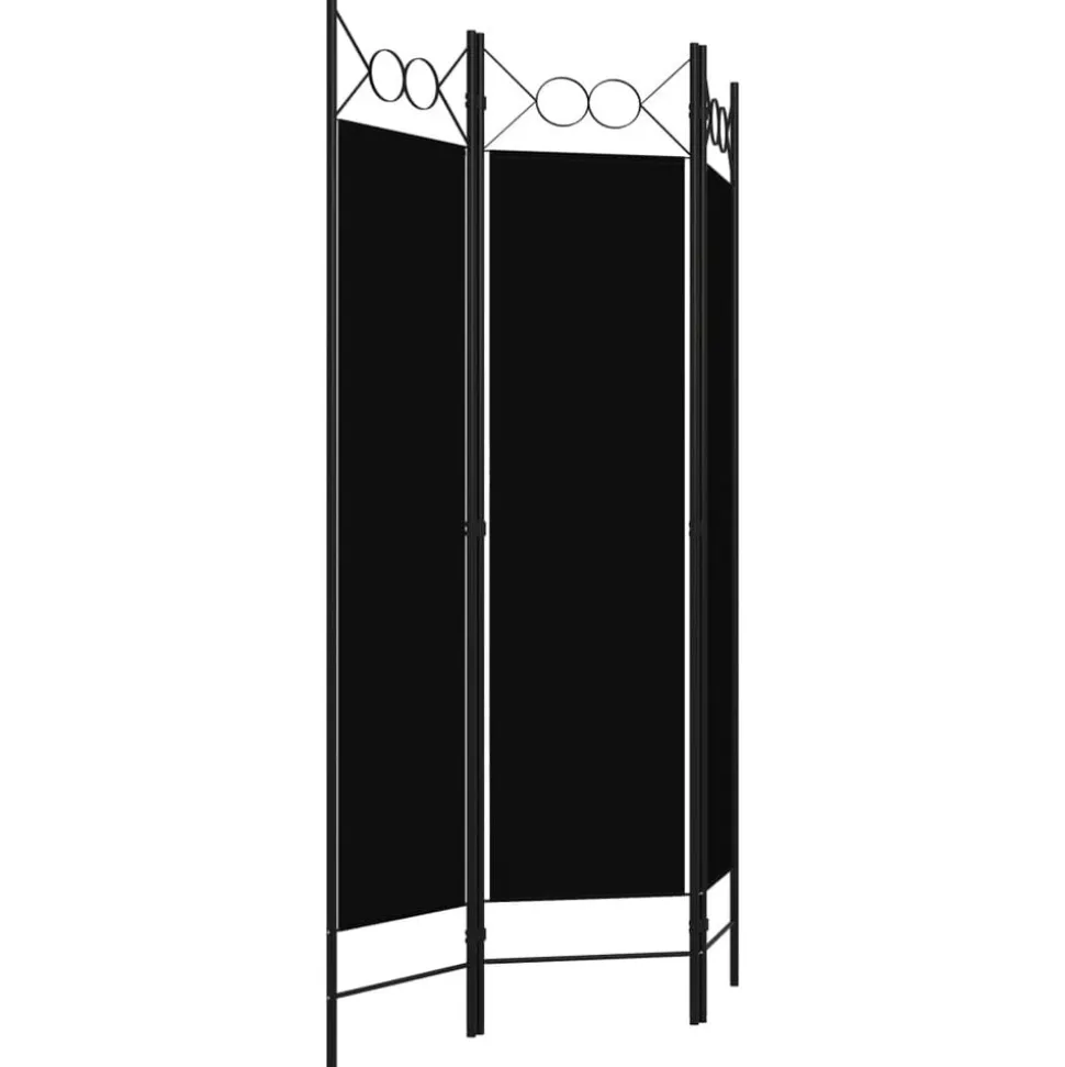 vidaXL Kamerscherm met 3 panelen 120x180 cm zwart