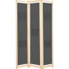 vidaXL Kamerscherm met 3 panelen 120x170x4 cm stof grijs