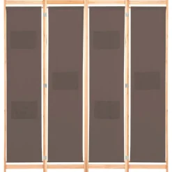 vidaXL Kamerscherm met 4 panelen 160x170x4 cm stof bruin