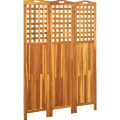 vidaXL Kamerscherm met 3 panelen 121x2x170 cm massief acaciahout