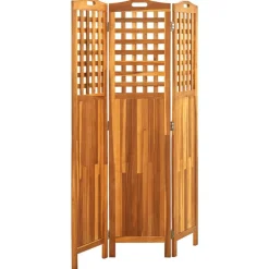 vidaXL Kamerscherm met 3 panelen 121x2x170 cm massief acaciahout