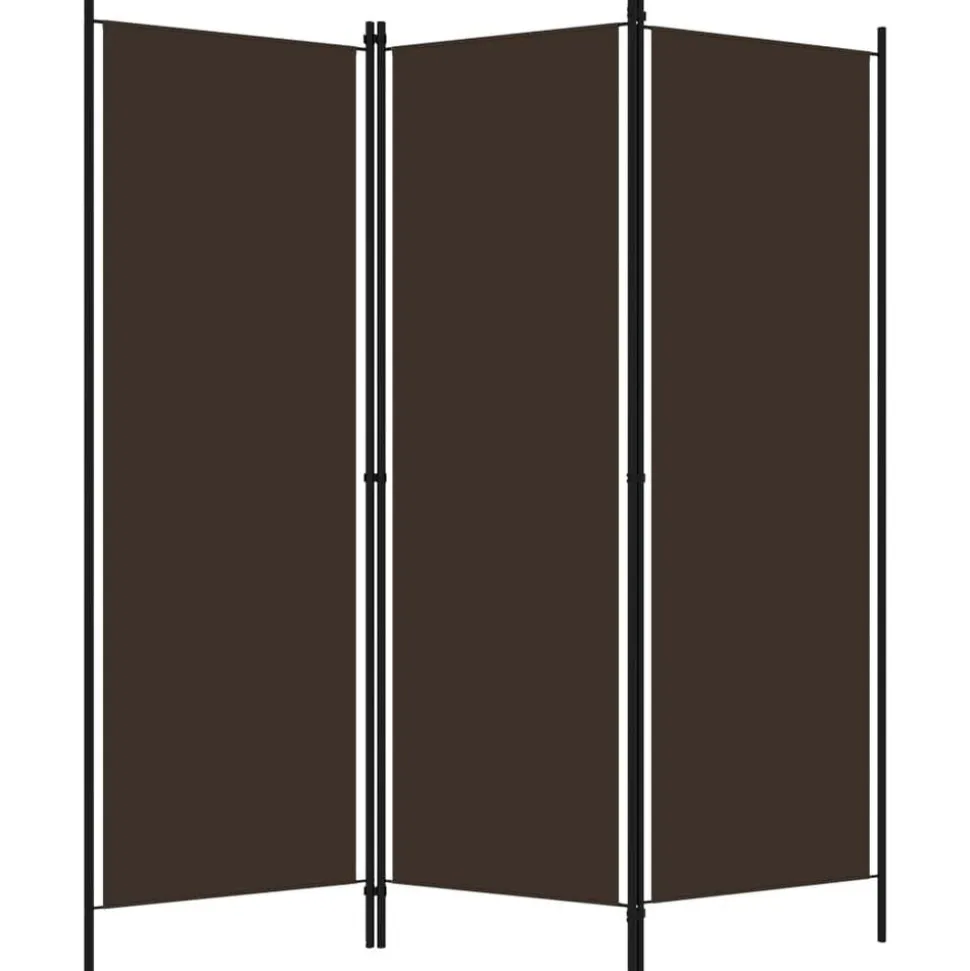 vidaXL Kamerscherm met 3 panelen 150x180 cm bruin