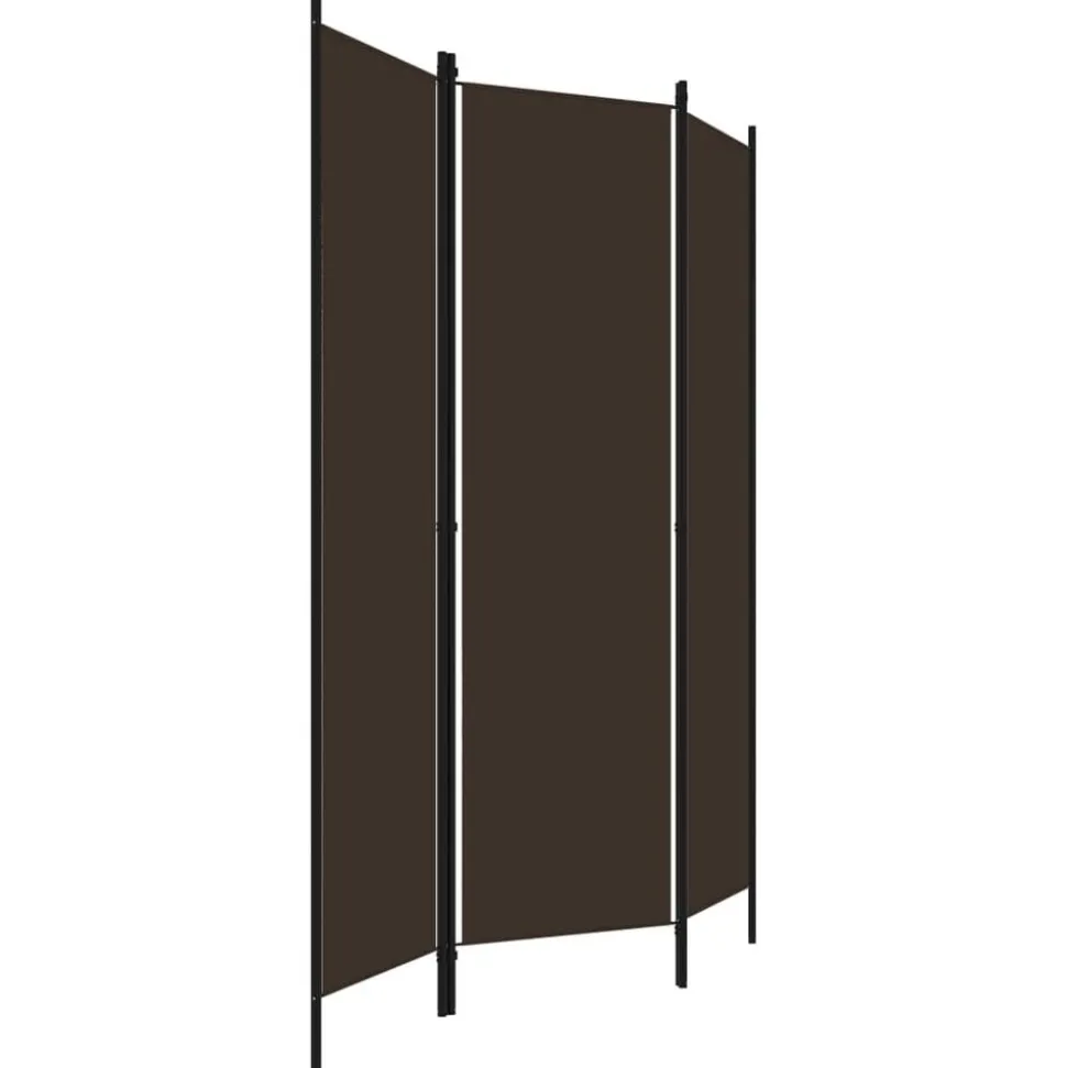 vidaXL Kamerscherm met 3 panelen 150x180 cm bruin