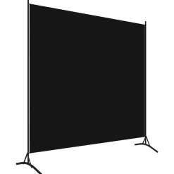 vidaXL Kamerscherm met 1 paneel 175x180 cm zwart