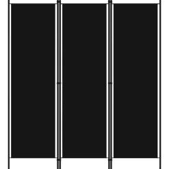 vidaXL Kamerscherm met 3 panelen 150x180 cm zwart