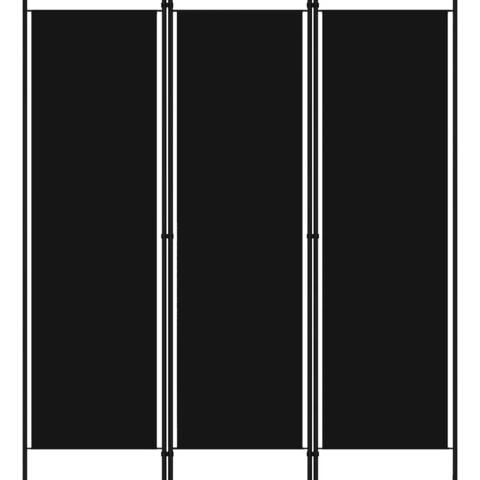 vidaXL Kamerscherm met 3 panelen 150x180 cm zwart