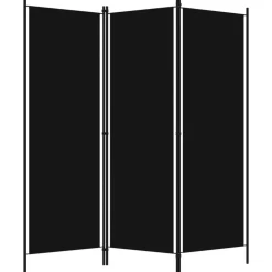vidaXL Kamerscherm met 3 panelen 150x180 cm zwart
