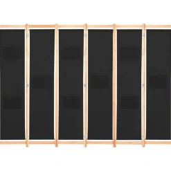 vidaXL Kamerscherm met 6 panelen 240x170x4 cm stof zwart