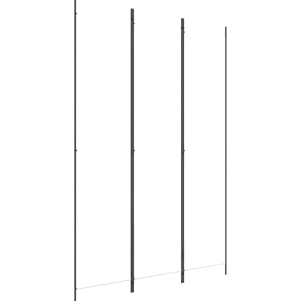 vidaXL Kamerscherm met 3 panelen 150x220 cm stof wit