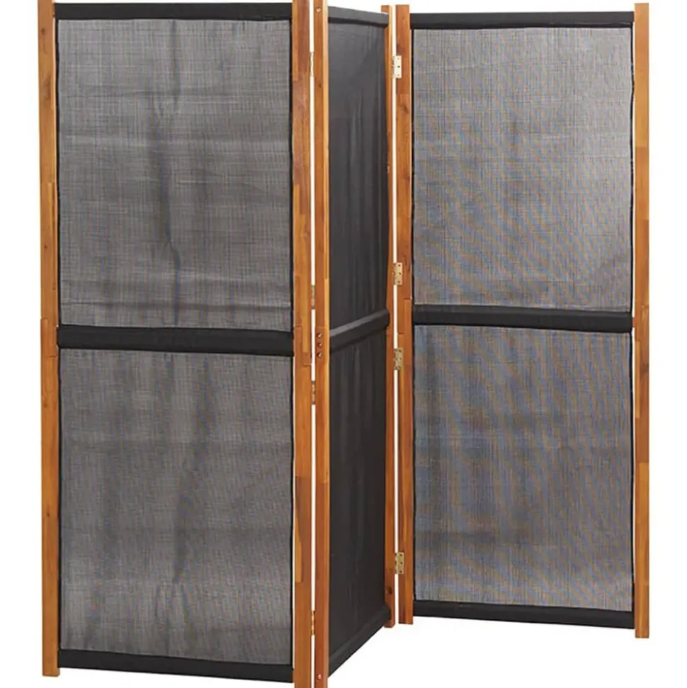 vidaXL Kamerscherm met 3 panelen 210x180 cm zwart